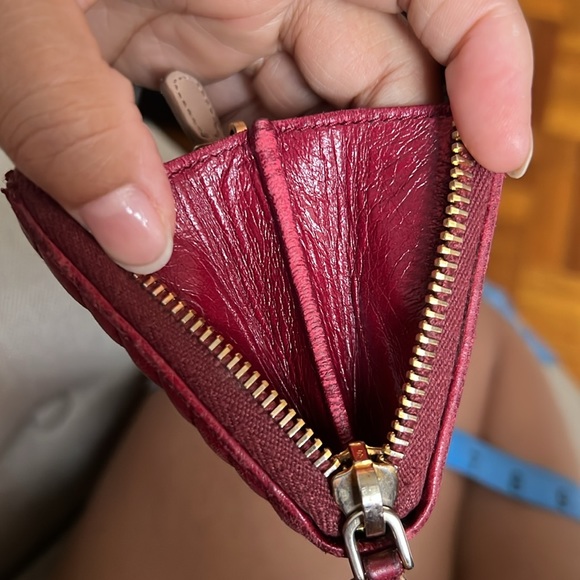 PRADA Zippy Leather Wallet Red - Picture 6 of 6